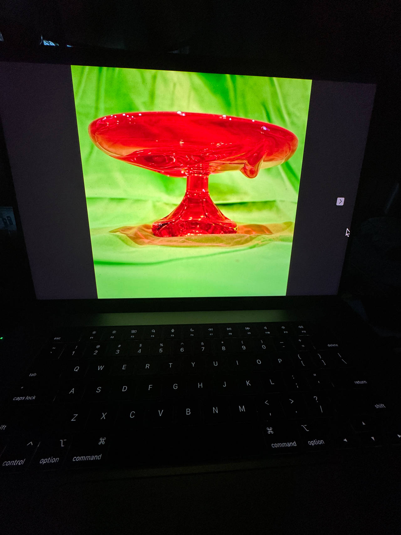 Ruby Red Glass Compote