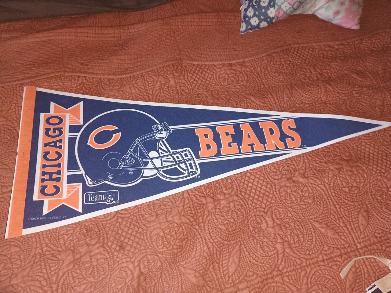 Vintage Chicago Bears Trench Mfg. Felt Pennant