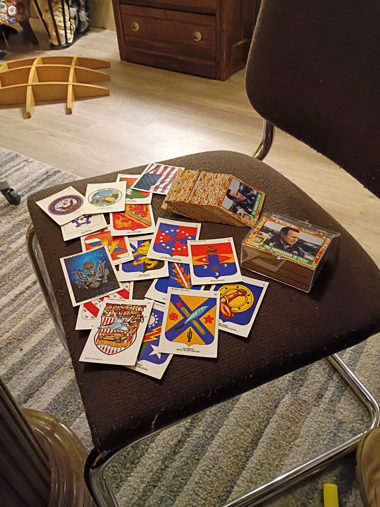 1991 Topps Desert Storm Series 1 Trading Cards, 2 full sets plus stickers