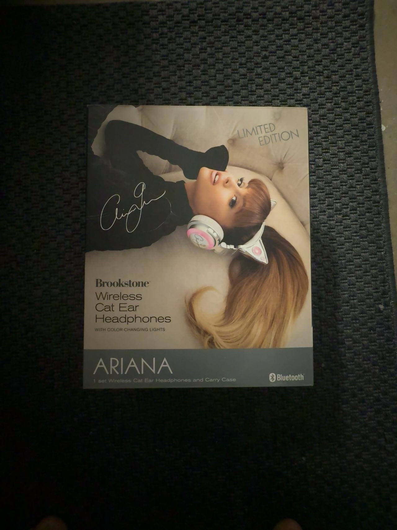 Brookstone Ariana Grande Limited Edition Wireless Cat Ear Headphones