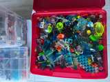 LEGO Bricks Assorted Colors Types Styles With Plastic Storage - Image 8