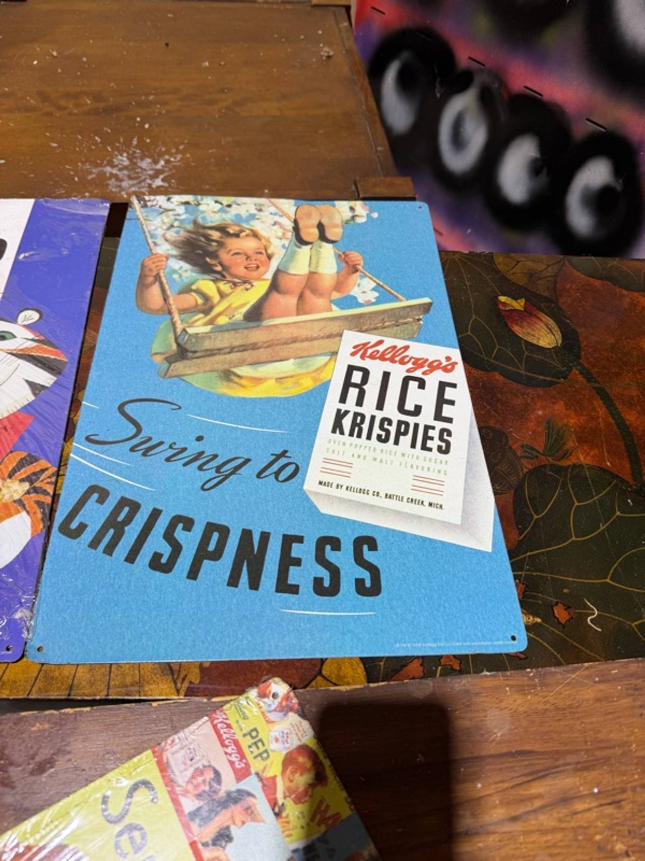 Kellogg's Rice Krispies Swing to Crispness Vintage Tin
