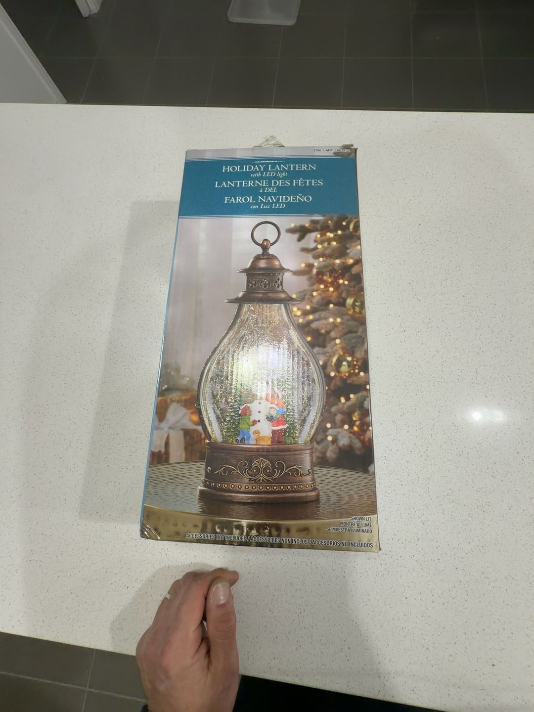 Costco Holiday Scene Lantern with LED Lights Santa