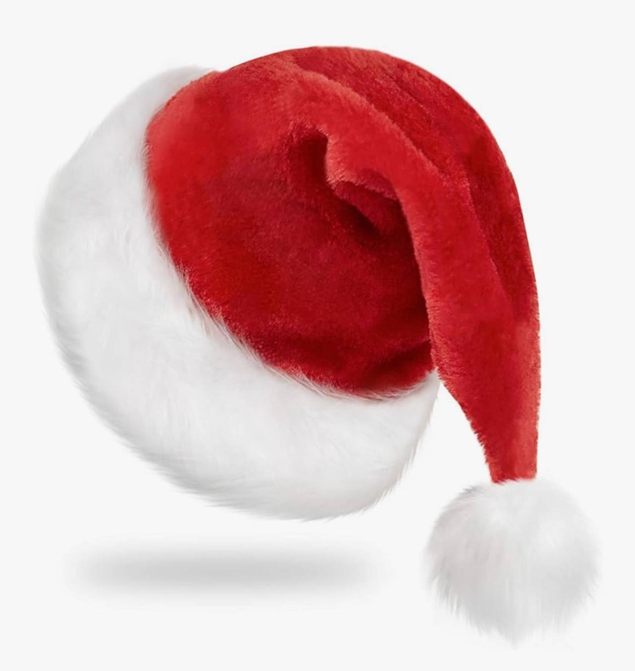 3-PACK Christmas Santa Hat for Adults, Velvet Holiday Santa Claus Hat