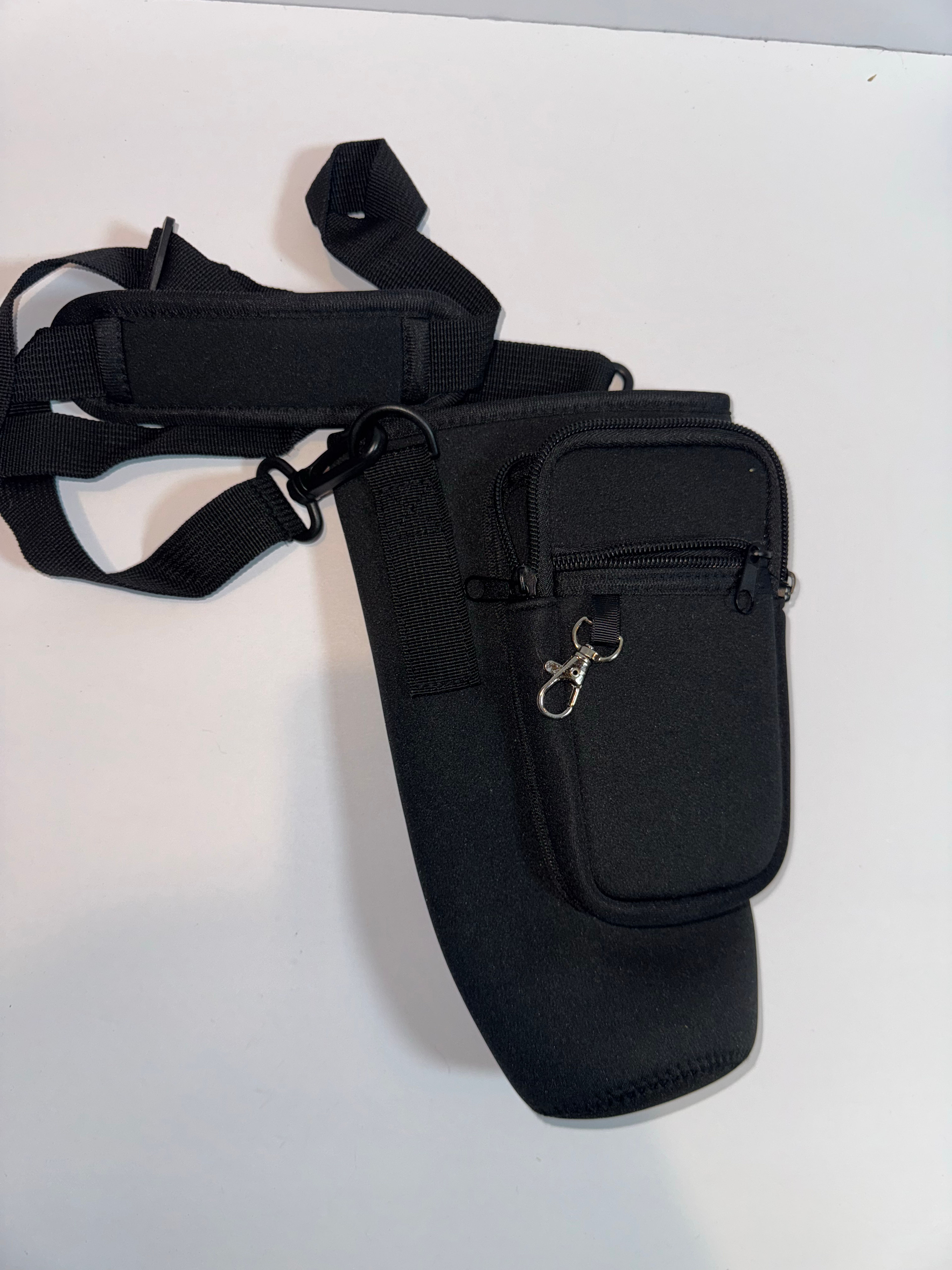 Stanley tumbler koozie with shoulder strap and card pocket