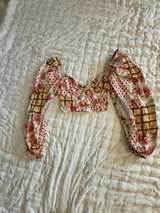 NWT For Love & Lemons Marissa Patchwork Floral Crop Top: XS - Image 1