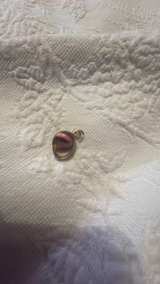 Natural Sea Shell Gold Rim Pendant - Image 3