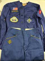 Vintage Cub Scout Uniform Set Blue Shirt Pants BSA Milford Connecticut Patch - Image 2