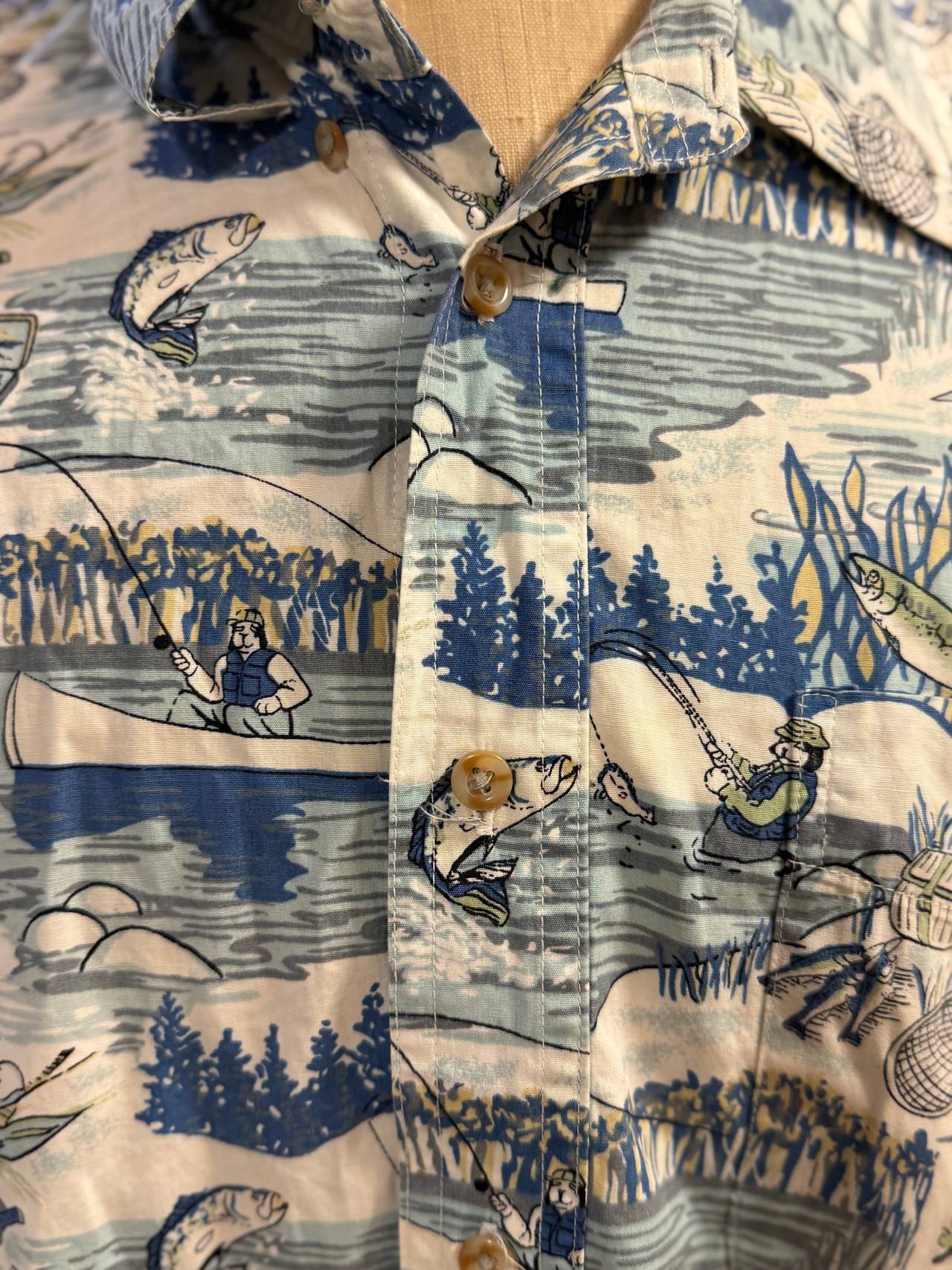 Big Dogs Vintage Graphic Button Down Shirt