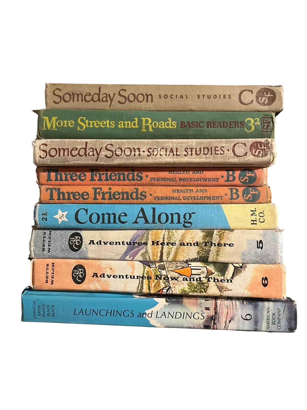 Vintage 1940s-1960s School Textbook Collection Reading Children