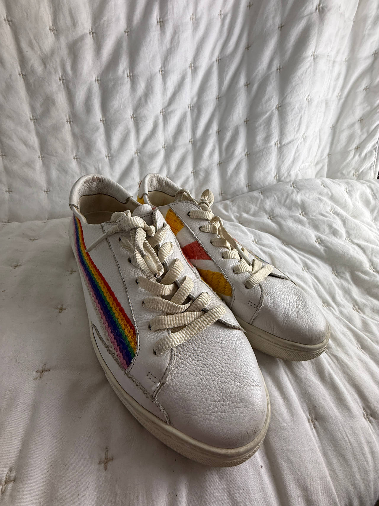Soludos Rainbow Wave Leather Sneaker 8.5