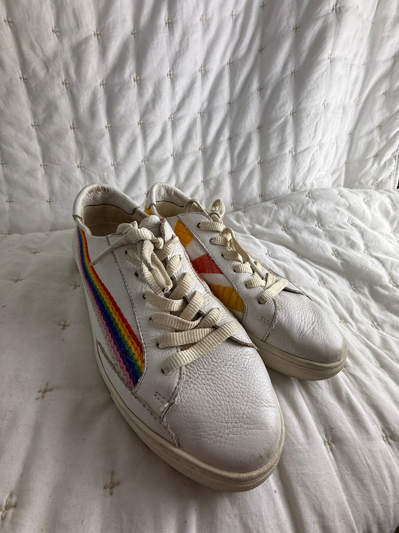Soludos Rainbow Wave Leather Sneaker 8.5