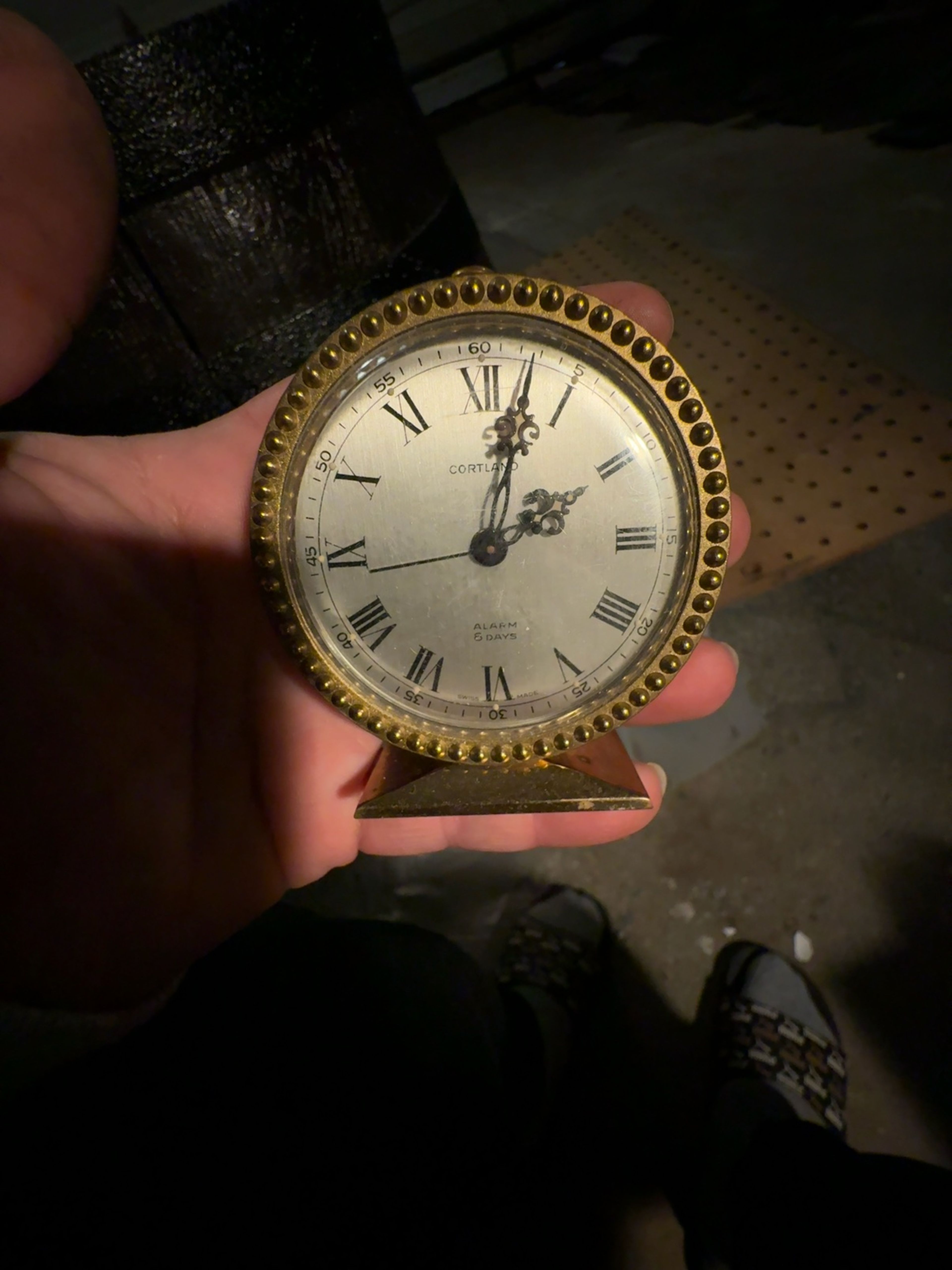 Swiza 8-Day Vintage Alarm Clock