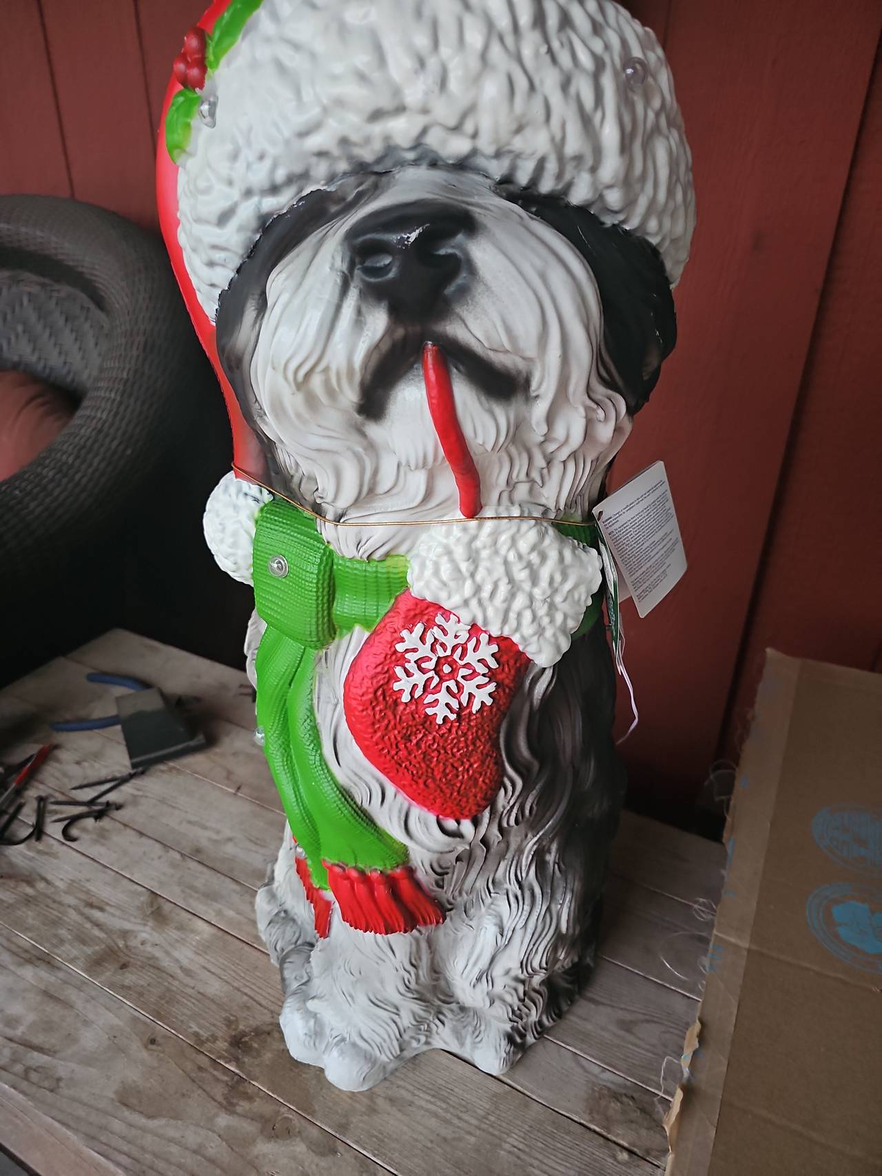 Holiday Living 28-in Sheepdog Christmas Blow Mold