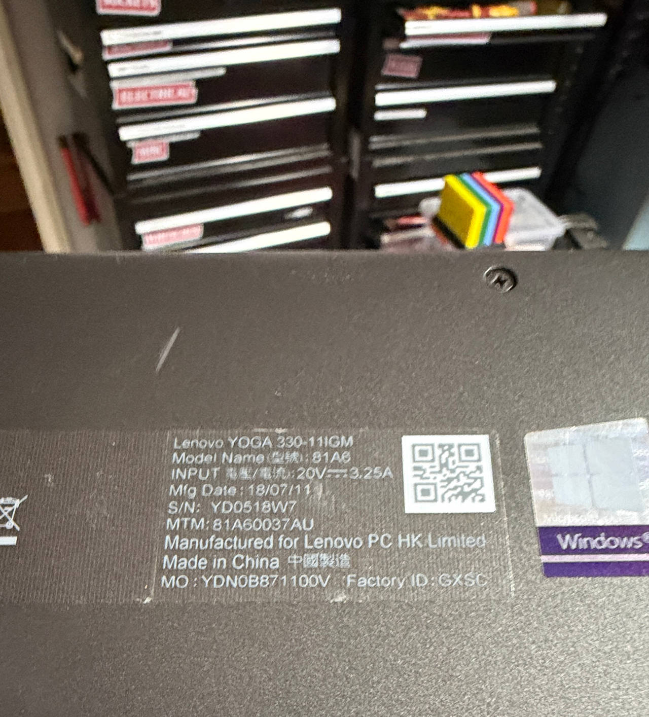 Lenovo Yoga 330-11IGM 2-in-1 Laptop (for parts)
