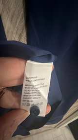 Spaidersilk Navy Blue Performance Dress Shirt Size Large - Image 5