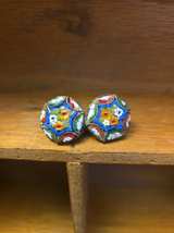 Vintage Italian Micro Mosaic Floral Earrings - Image 2