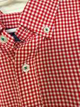 Vineyard Vines Boys Red & White Gingham Button Down Shirt Size L 16 - Image 5
