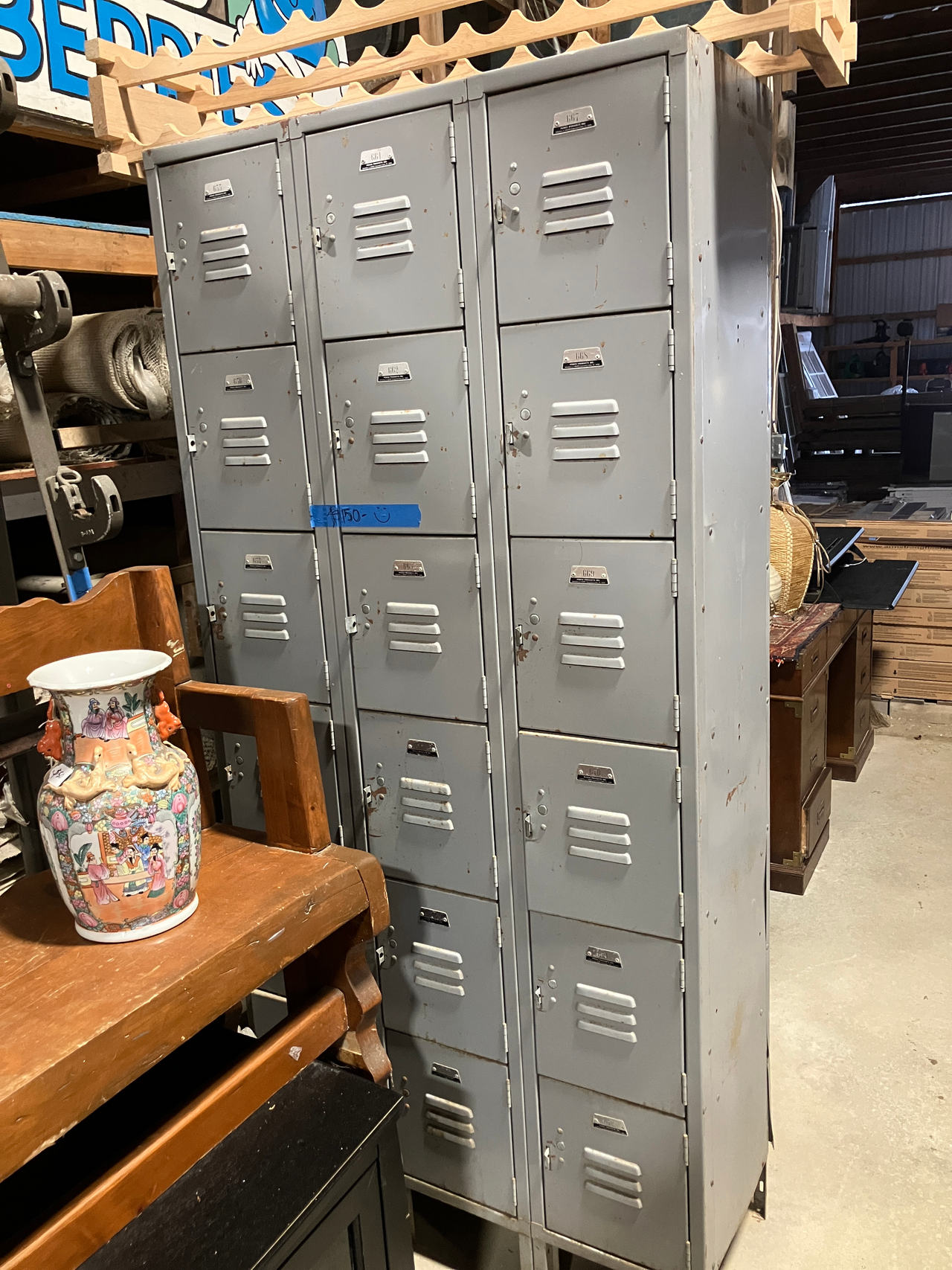 Lyon 18-Compartment Metal Locker Bank