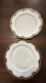 Set of 2 Haviland Empress Cobalt Blue and Gold Plates - Image 2