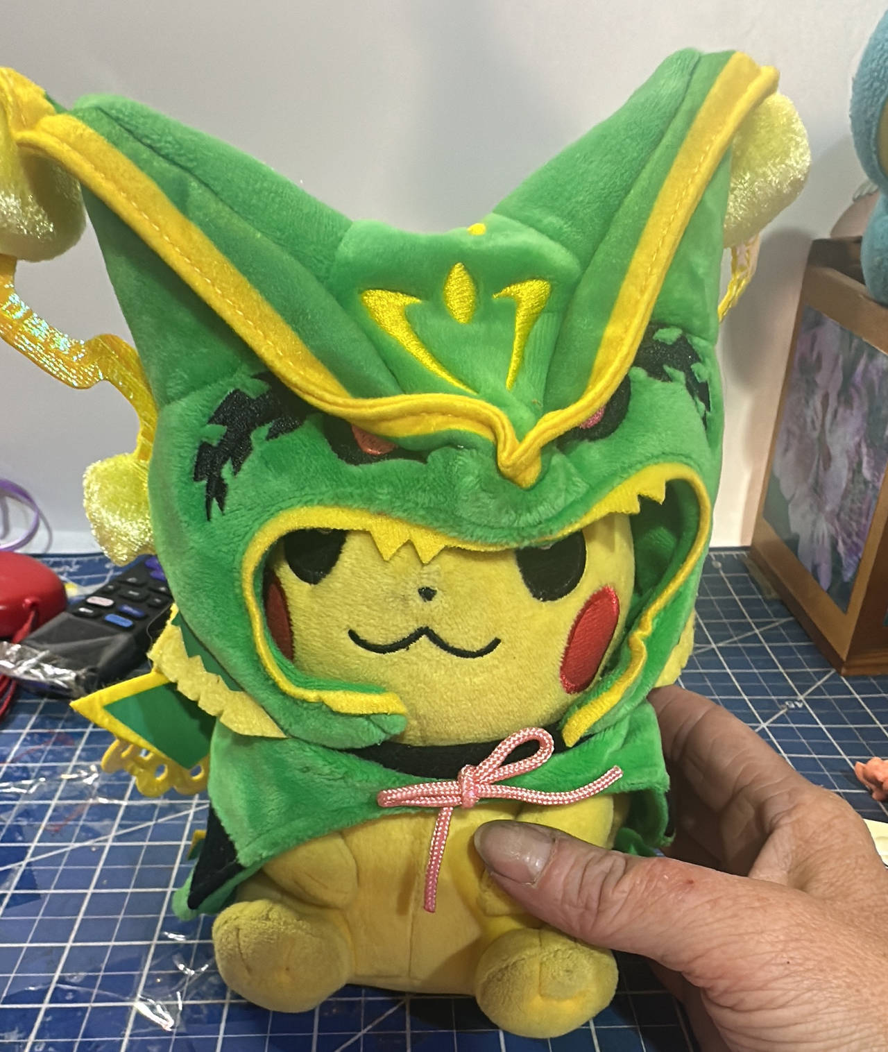 Pokemon Center Pikachu Rayquaza Poncho Plush
