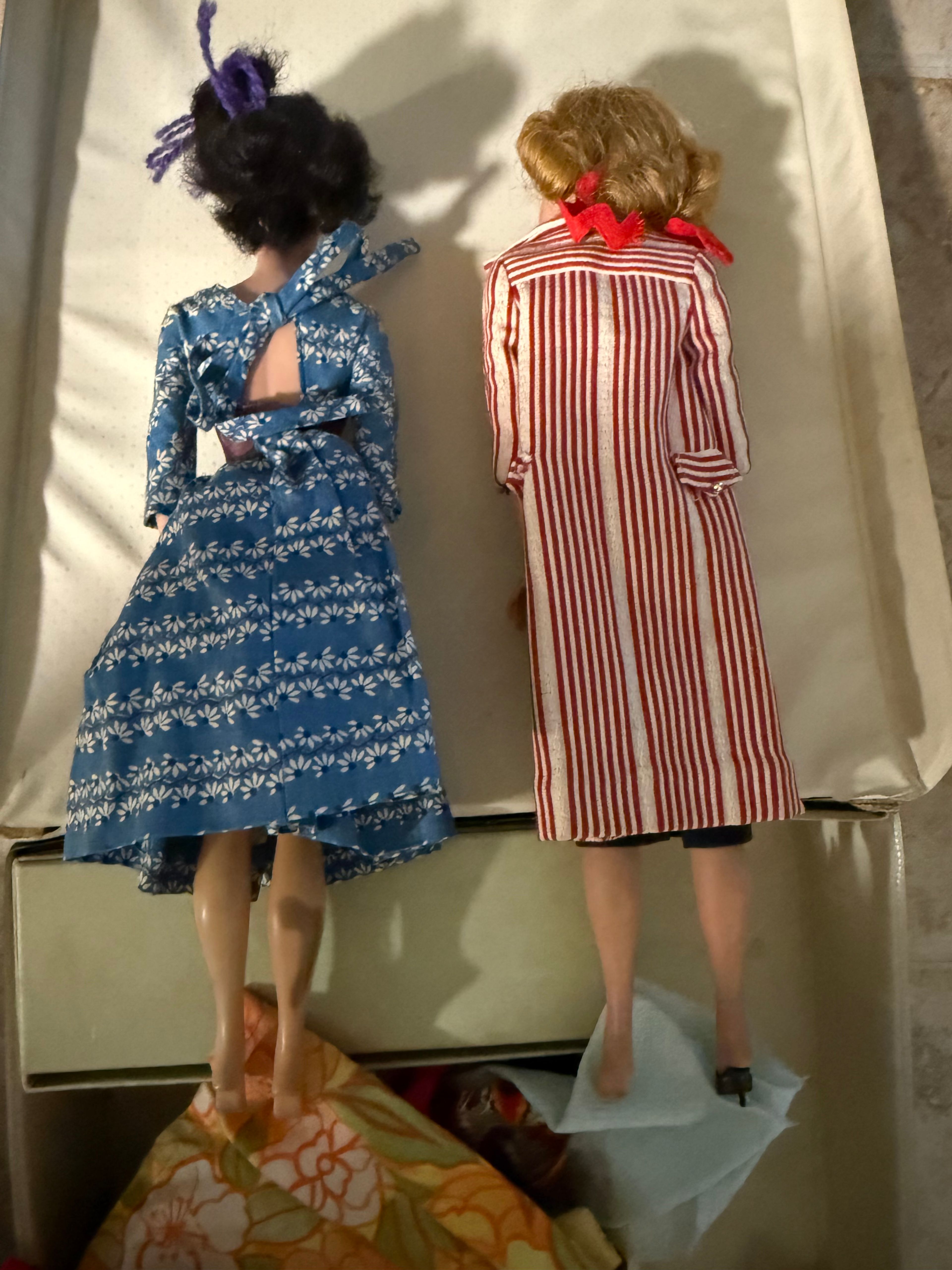 Vintage 1960s Barbie Dolls with Original Doll Case and various accessories - Image 3