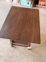 Mission Style Wood End Table with Shelf - Image 4