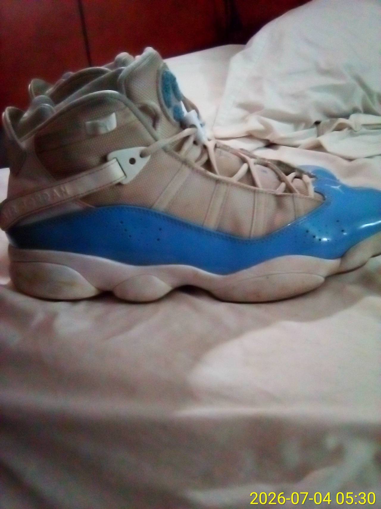Jordan 6 Rings White University Blue