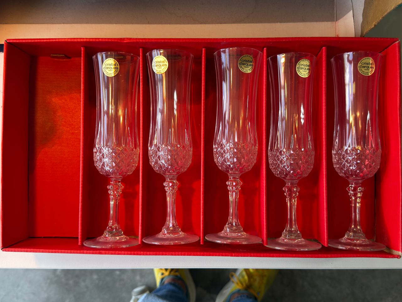 Cristal d'Arques Longchamp Champagne Flutes