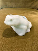 Fenton Blue Satin Frog Vintage Signed - Image 1