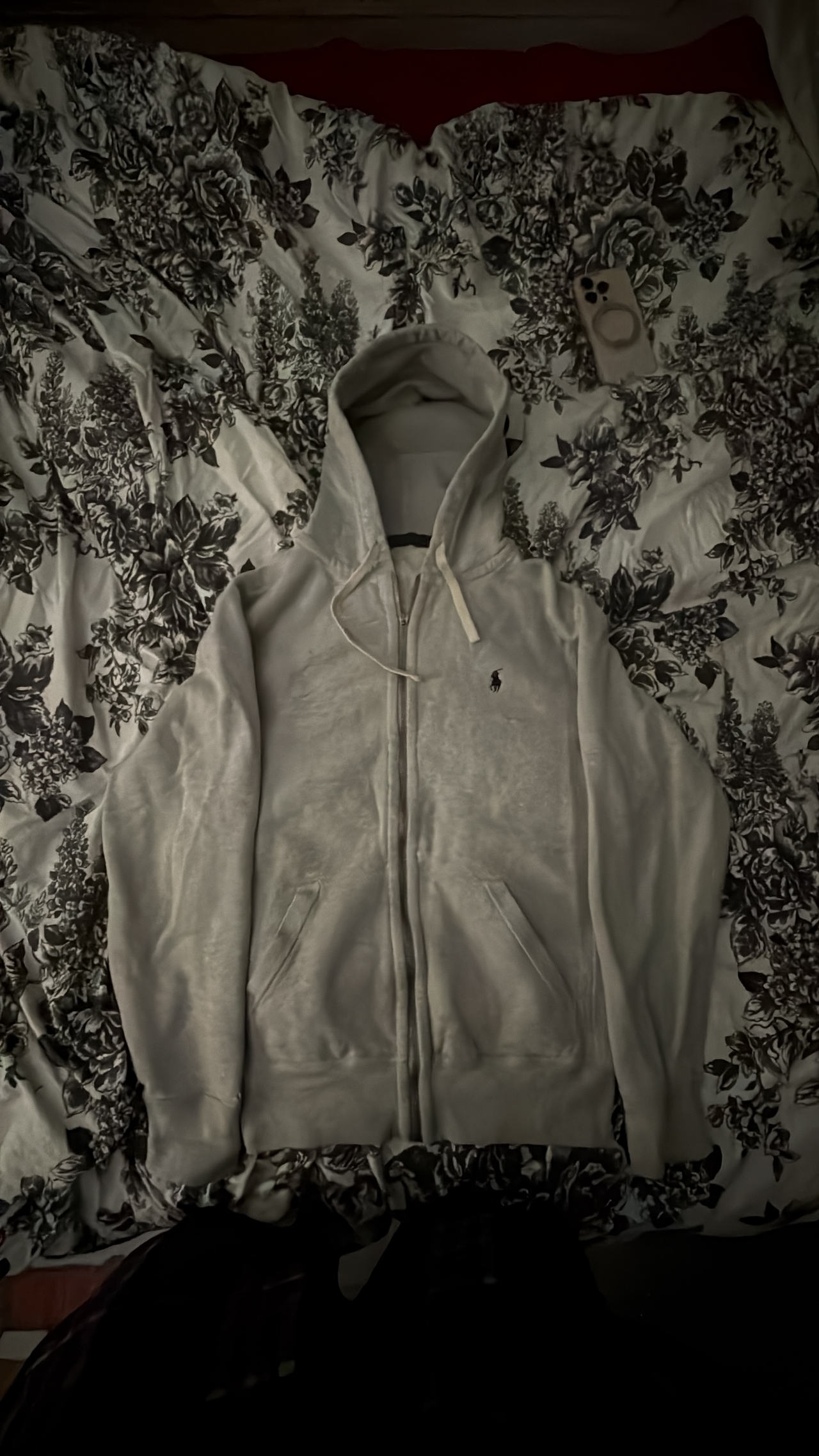 Polo Ralph Lauren Fleece Full-Zip Hoodie Grey Size Small