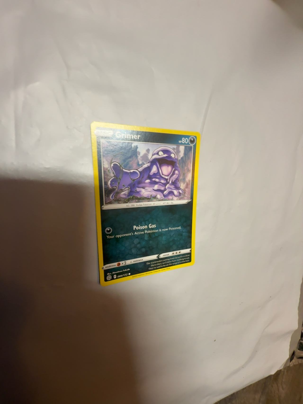 Pokemon Grimer Brilliant Stars #084 Common Card