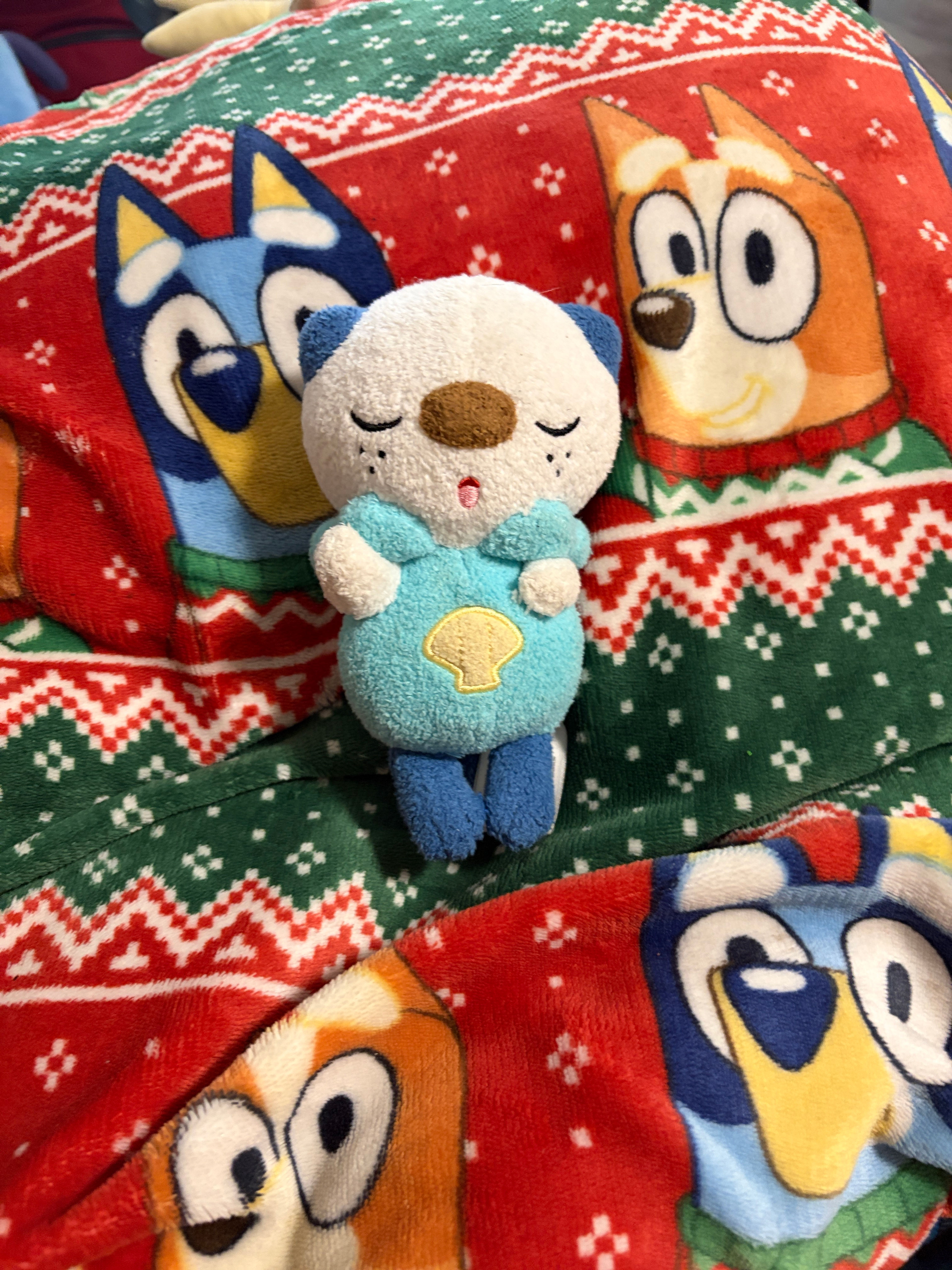Pokemon Center Oshawott Sleeping Hoodie Plush