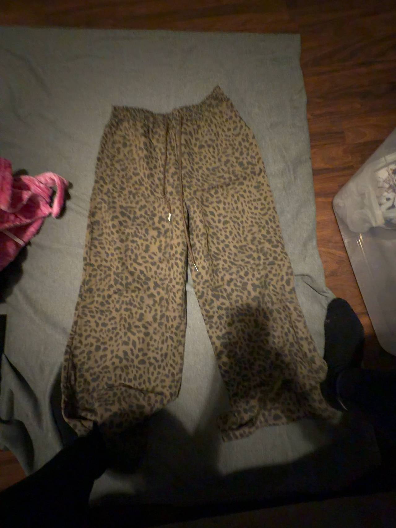 Leopard Print Wide Leg Pants