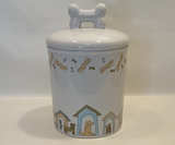 Ceramic Dog Treat Jar with Bone Handle - Image 1