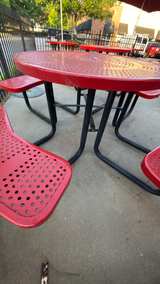 Commercial Perforated Metal Picnic Table - Image 2