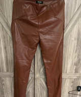 XL ChicMe High Waisted Faux Brown Leather Leggings - Image 1
