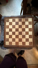 Generic Wooden Chess Set with Natural Wood Folding Board - Image 3