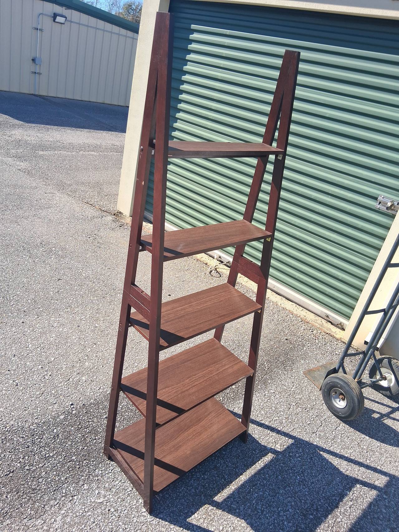 5-Tier Wood Ladder Bookshelf