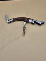 Waiters Corkscrew Wine Opener with Wood Inlay - Image 1