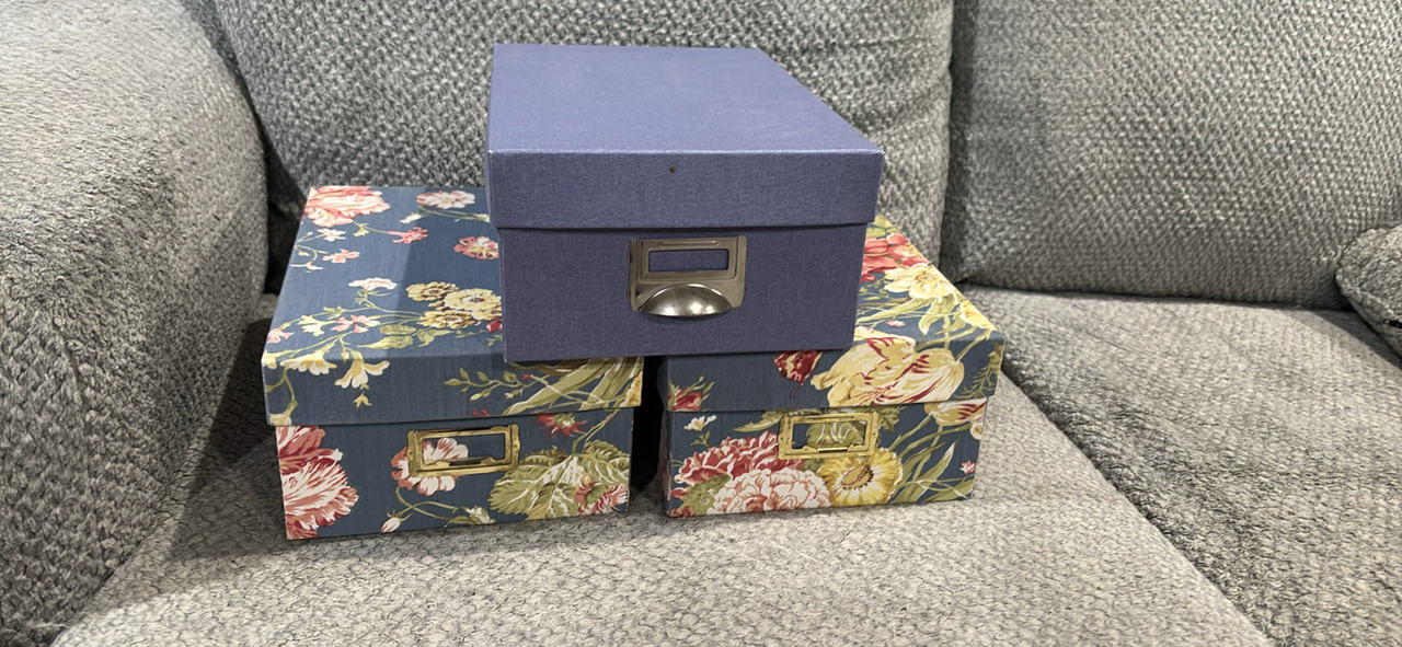 Decorative Fabric Storage Boxes Set of 3