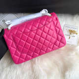 Chanel Classic Medium Double Flap Bag Pink Lambskin Gold Hardware - Image 6