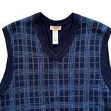 Dockers Sweater Vest Men's Size L Navy Blue V-Neck Large  - Image 2