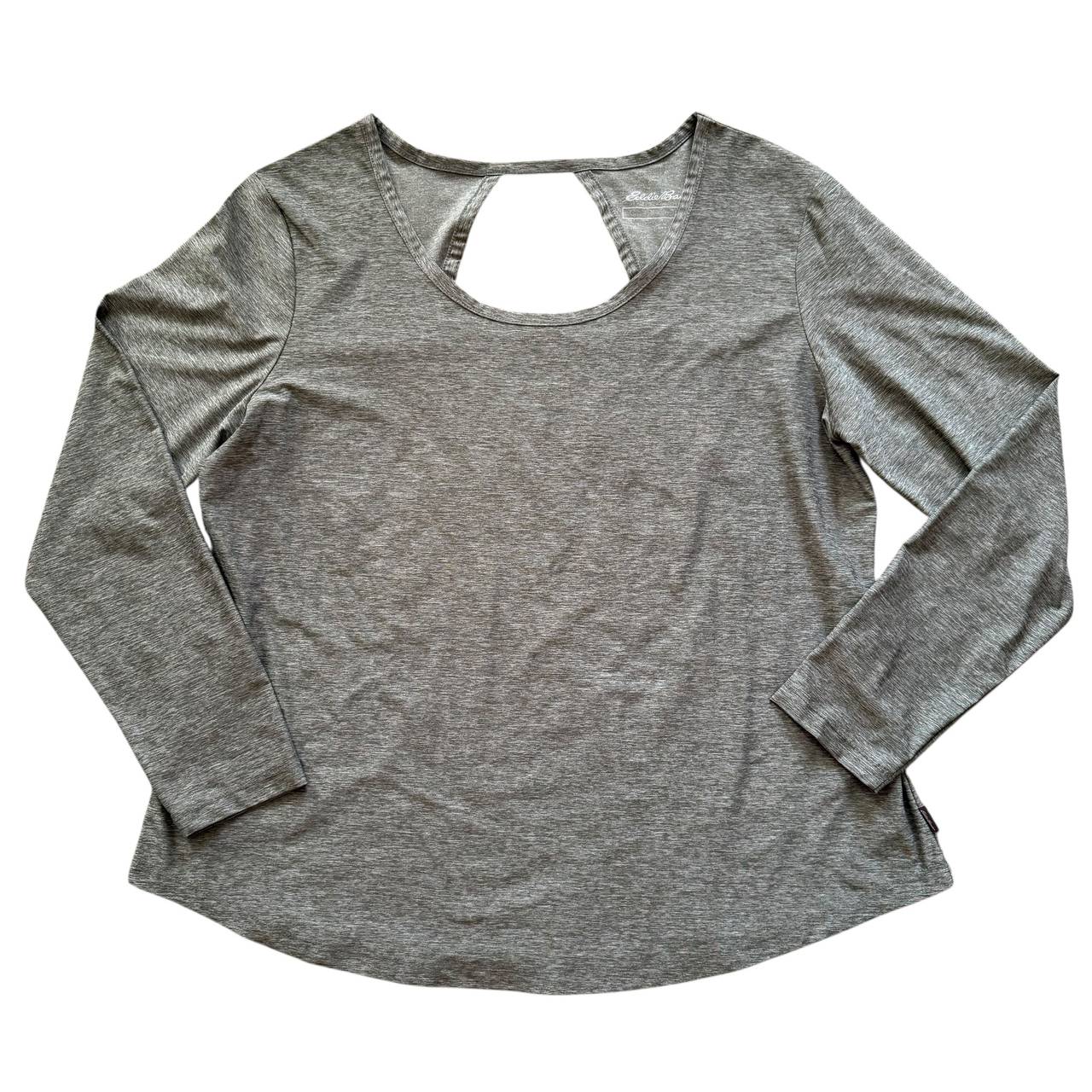 Eddie Bauer Shirt Womens Size XL Long Sleeve Green Athletic Top 