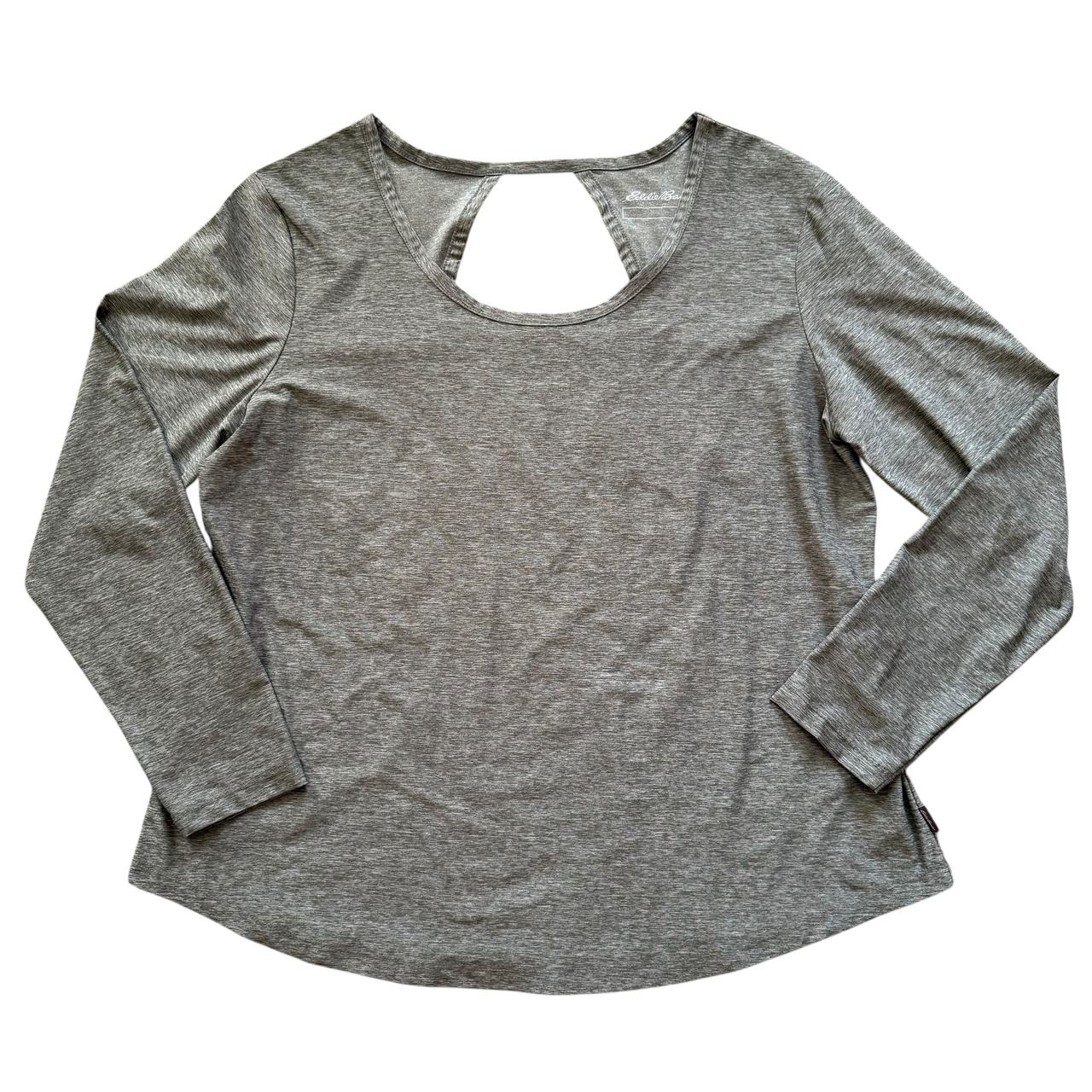 Eddie Bauer Shirt Womens Size XL Long Sleeve Green Athletic Top 