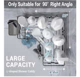 Corner Shower Caddy, 2 Pack Adhesive Shower Corner Organizer Shelves, No Drillin - Image 2
