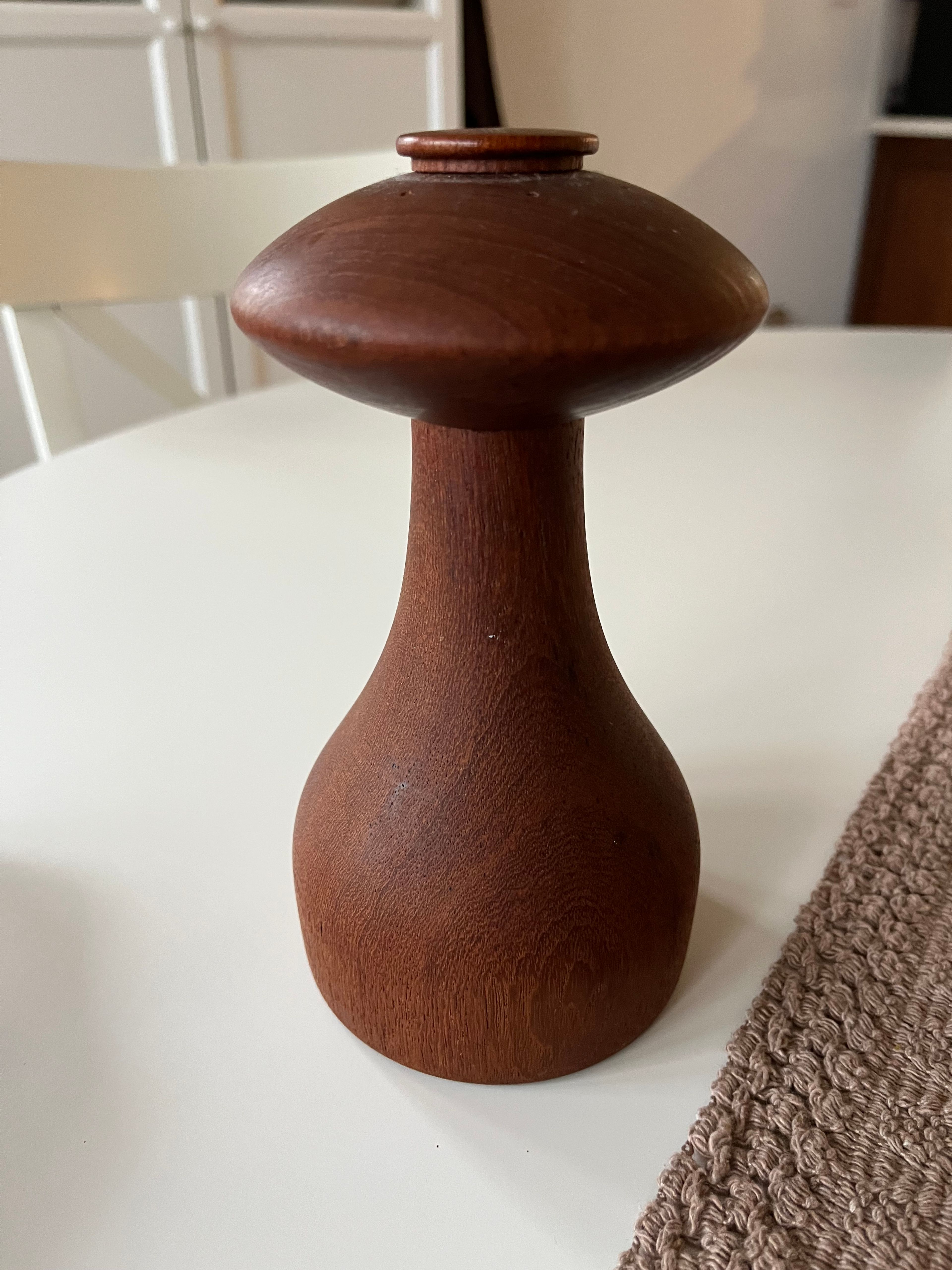 Dansk Teak Mushroom Salt Shaker and Pepper Mill