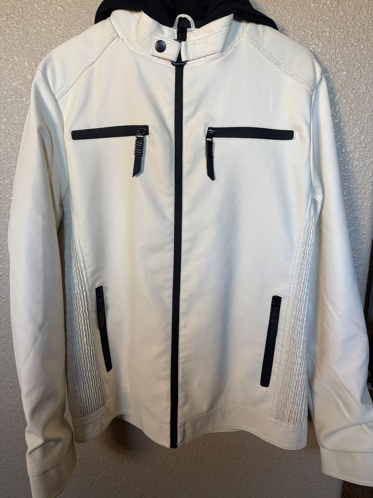 Men's Faux Leather Moto Jacket