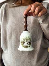 Danbury Mint Swan Porcelain Bell with Wood Handle - Image 2