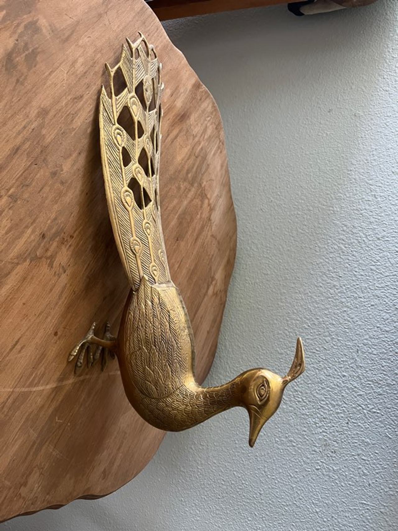 Brass Peacock Wall Hook